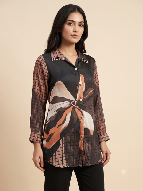 Elegant Black Formal Shirt for Women